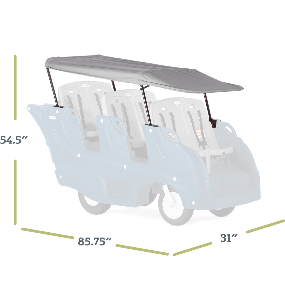 Parade™ 6 Canopy Roof dimensions diagram