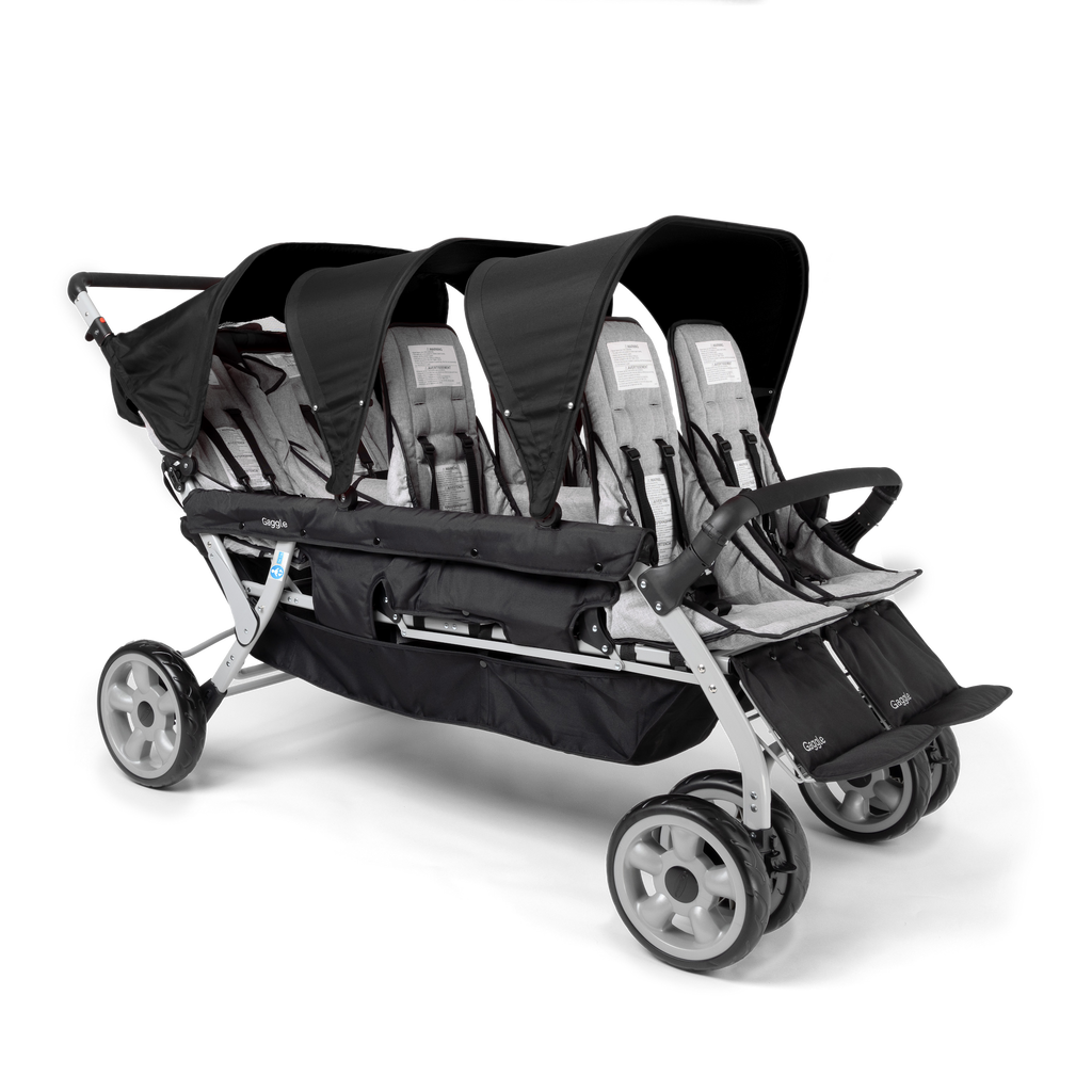 Black and gray 6 seat stroller