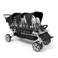 Black and gray 6 seat stroller