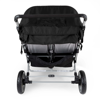 Black and gray 6 seat stroller back storage