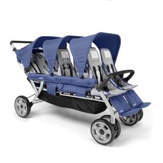 Blue and gray 6 seat stroller 