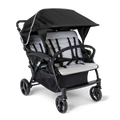 Black and gray quad stroller 