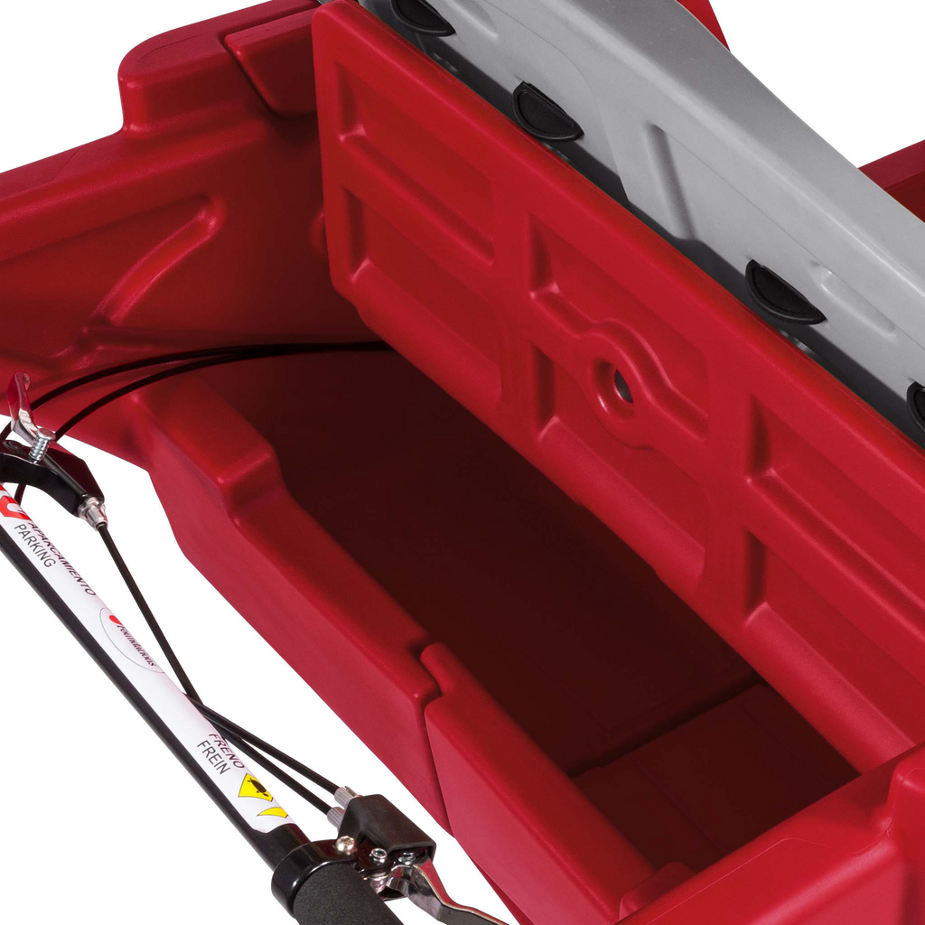 Red 6 seat buggy storage compartment 